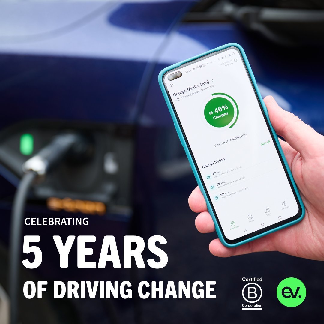 evdotenergy's tweet photo. 🎉 It's our 5th birthday!
From launching our Smart Charging app to building a world-class team and becoming a B Corp, we have plenty to celebrate.
We want to thank our team, partners, investors, and drivers for driving change with us.
#PlugIntoBetter #DriversOfChange https://t.co/iiHHFXqg6y