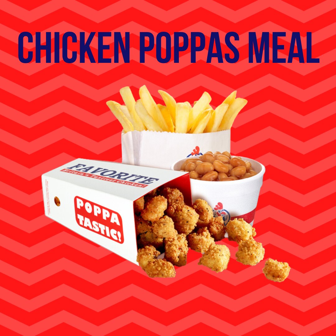 Our popular Chicken Poppas are available as a meal or on their own as a snack or side. You choose!