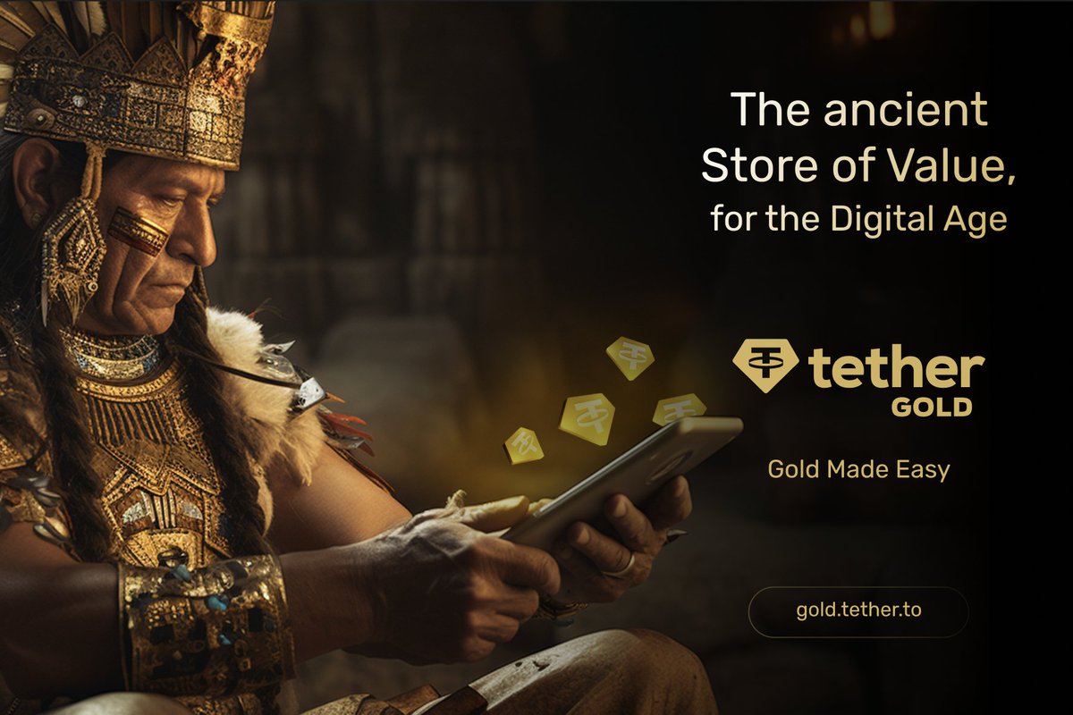 tethergold's tweet photo. Throughout millennia, gold has stood as an unwavering store of value, cherished by ancient kings. Today, XAUt combines the old allure of gold with digital innovation. A fusion of tradition &amp; technology  - #XAUt, the digital token backed by physical gold.

https://t.co/L5ASXDcuyp https://t.co/mfEZ1M0Ss8