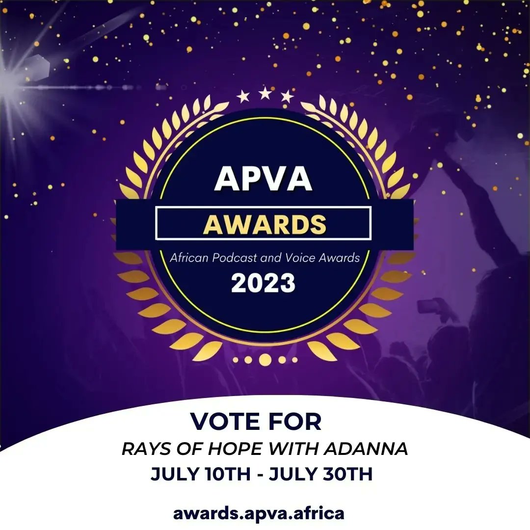 rohwa_podcast's tweet photo. Hi family, we have an award to win!
we’ve been nominated for APVA awards
Vote for Rays of Hope with Adanna in the (podcast category for spirituality)
#apvawards #apvanominee
#apvanomination
#apva #apvaofficial
Time to go cast your vote https://t.co/vKQ5k7yajj https://t.co/tEOASTUuDG