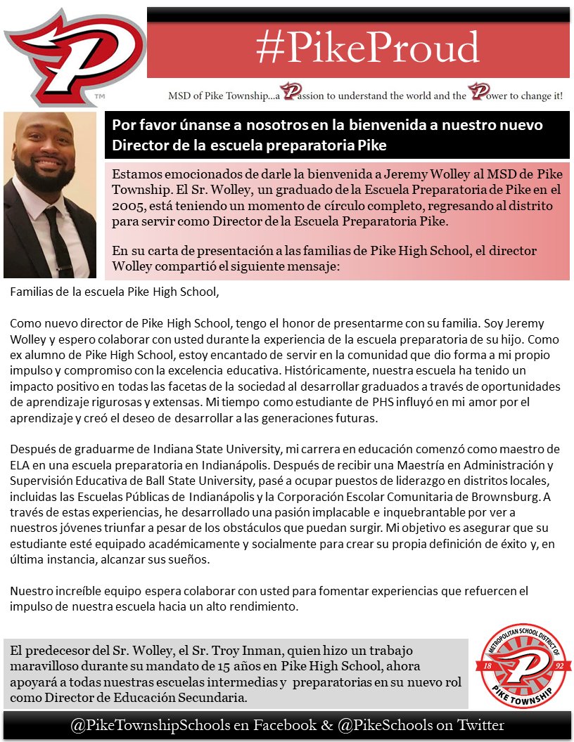 Pike Twnshp Schools on Twitter "Please join us in our new