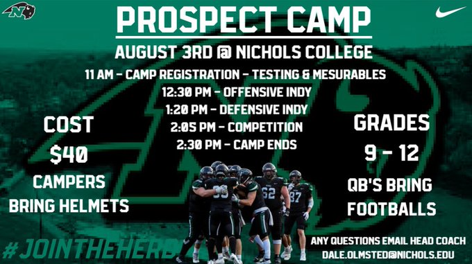 WilliamSon76943's tweet photo. Excited to compete at @NCbison_FB Prospect Camp. Looking forward to checking out their program.
@NNTigerFootball
#TigersCompete https://t.co/tY0JbUFQJm