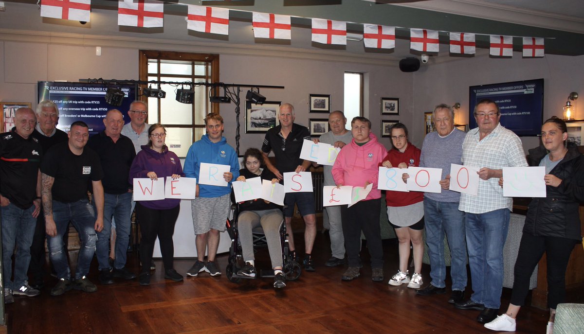 A massive £1800 raised for Mayfield by the staff and customers of the Royal Standard in Whitehaven. Our yr14  leavers enjoyed meeting you. Thank you so much.