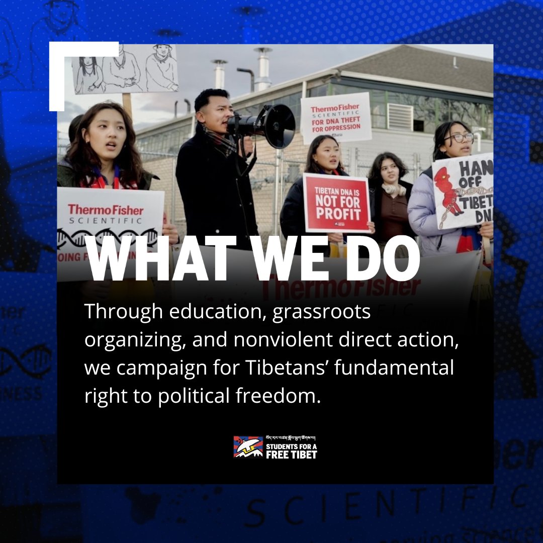 SFTHQ's tweet photo. We are Students for a Free Tibet, a grassroots network of empowered and passionate youth leaders fighting for Tibetan’s fundamental right to political freedom. Here is a little bit more about who we are, our mission, our values, and how to get involved! https://t.co/tbHJPvk2SH