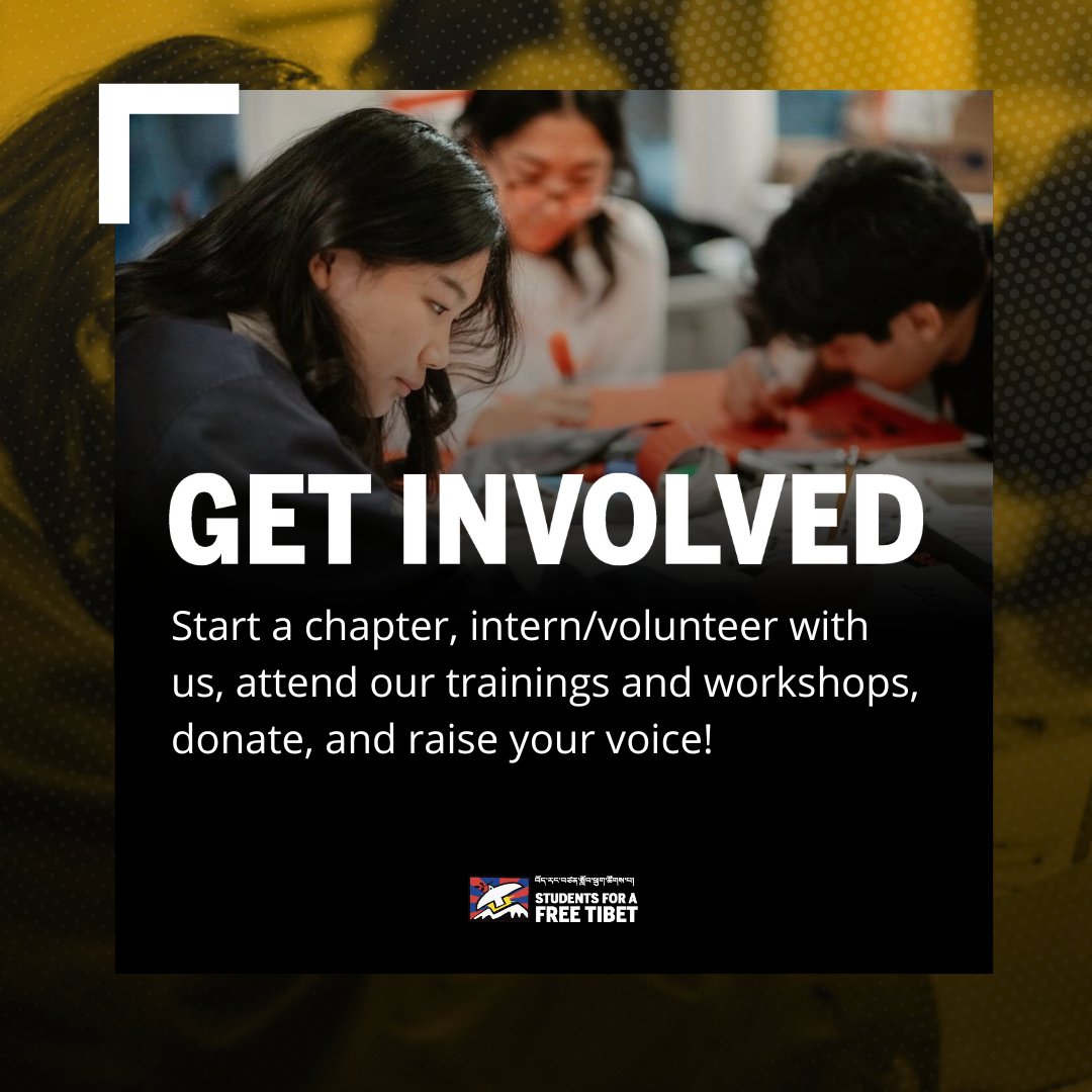 SFTHQ's tweet photo. We are Students for a Free Tibet, a grassroots network of empowered and passionate youth leaders fighting for Tibetan’s fundamental right to political freedom. Here is a little bit more about who we are, our mission, our values, and how to get involved! https://t.co/tbHJPvk2SH