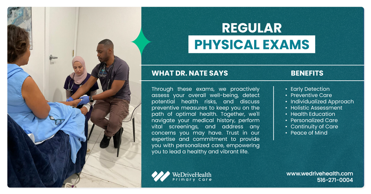WeDriveHealth's tweet image. Embrace a Healthier You! 🌟 Regular physical examinations are the key to maintaining your well-being. Stay proactive and prioritize your health with WeDriveHealth 💪💙

#HealthFirst #WellnessMatters #RegularCheckup #wedrivehealth #nursepractitioner #nyc #healthcare
