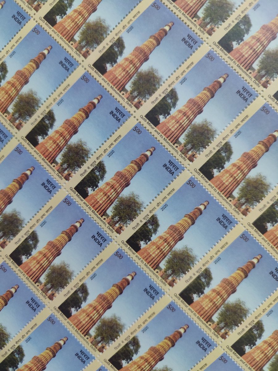 philatelyhome's tweet photo. 2020 - #IndiaPost released a commemorative stamp on Qutb Minar A World Heritage Monument in Delhi #India #QutbMinar #Delhi #Monuments #HeritageBuilding #WorldHeritageSites #philately #philatelist #Stamps #NewStamp #IndianStamps #Stamps #FirstDayCover #IndianStamps #StampSheets https://t.co/4mGXzflnDa