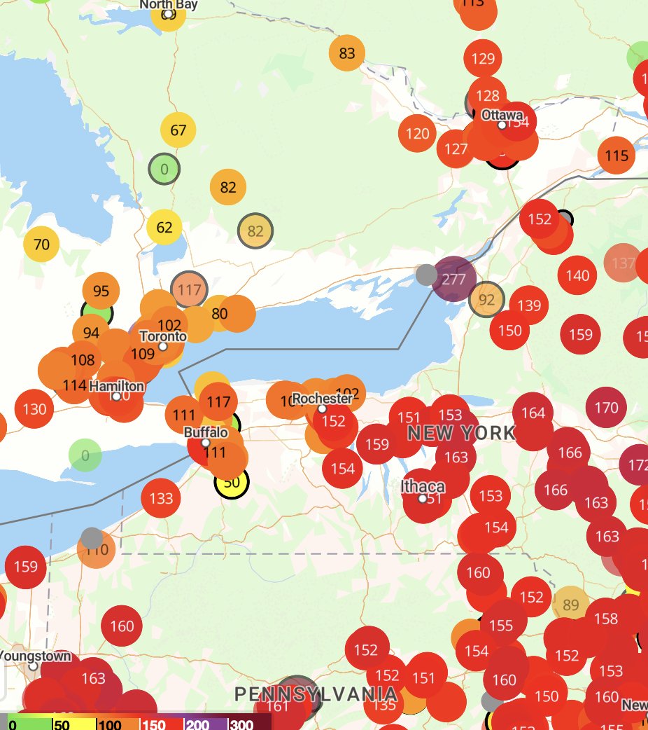 Hey @MIHomeYGK . We're that purple dot. No bueno. #ygk #WildfireSmoke