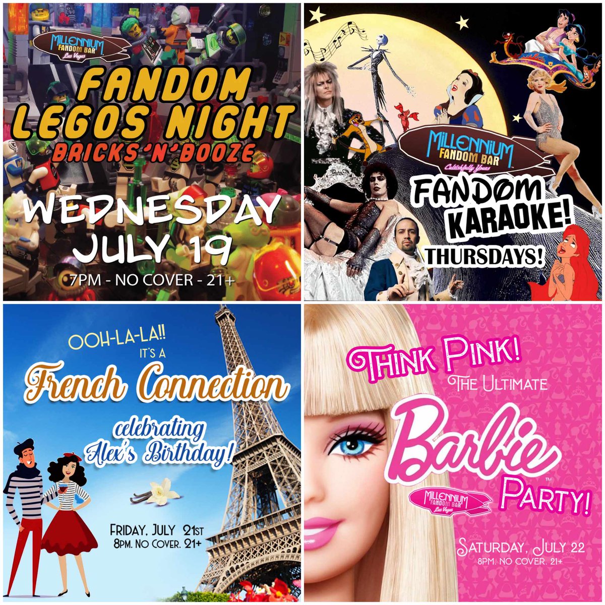 FandomBarLV's tweet photo. https://t.co/Tk2qXwiMLU WEEK #FandomEvents #FandomBar #MFBLV #Fandom #Cosplay #CosplayBar #VegasCosplay #LasVegas #MillenniumFandomBar #CosplayOrNotLetsFandom #CosplayCommunity #FandomCocktails #FandomBarEvents #FandomThemeNights #FandomBarThemeNights #FandomBarVegasThemeNights https://t.co/hIEFxnkUVo