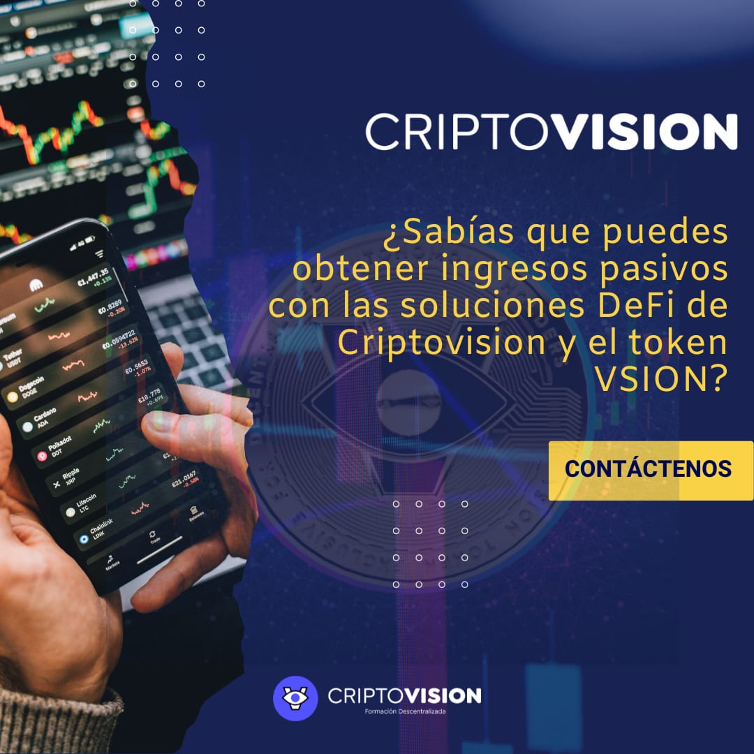 CRIPTOVISION1's tweet photo. “¡Descubre la libertad financiera a través de la inversión en criptomonedas con #Criptovision! Aprende a invertir y alcanza tus metas con nuestro programa educativo. 💰💡 Conoce más sobre cómo obtener ingresos con DeFi y nuestro token Vsion en https://t.co/OGuYiqaHsz” https://t.co/fakT6emK4X