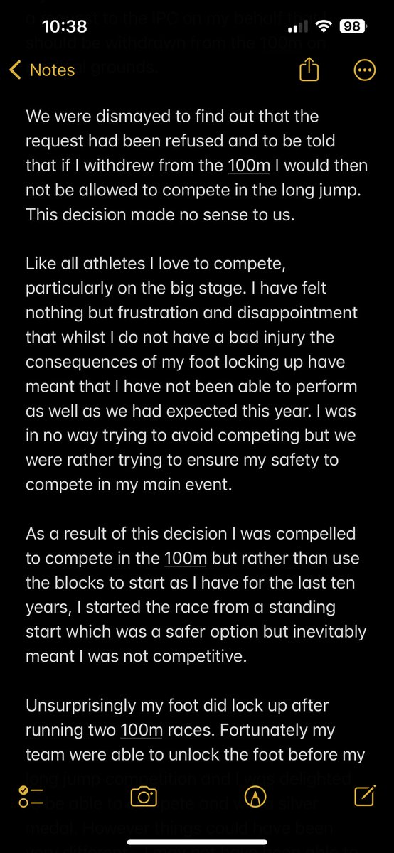 BreenOlivia's tweet photo. @ParaAthletics https://t.co/zfywoOkZpF