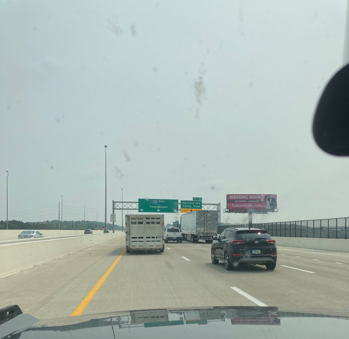 CandisAshley's tweet photo. Grey skies and the 480 bridge. Yay! #cleveland https://t.co/i1qZlp0dy8