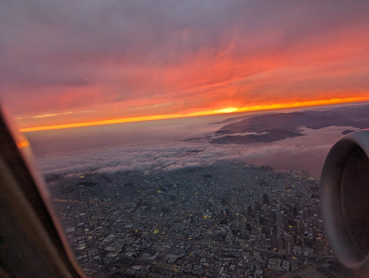 Timed the flight just right last night. Sunset over San Francisco.