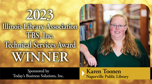 Becky Spratford (she/her) UPDATES ONLY (@raforall) on Twitter photo When you get a Monday email announcing 2 of your friends have won <a href="/IllLibraryAssoc/">Illinois Library Association</a> awards, you know it is going to be a good day! Congrats to Librarian of the Year- <a href="/JeannieDH/">Jeannie Dilger (she/her)</a> <a href="/palatinelibrary/">Palatine Library District</a> and Tech Services winner <a href="/kdtoonen/">Karen Toonen 📚🐾</a> <a href="/naperlib/">Naperville Public Library</a>. Details: ila.org/about/awards-a… When you get a Monday email announcing 2 of your friends have won <a href="/IllLibraryAssoc/">Illinois Library Association</a> awards, you know it is going to be a good day! Congrats to Librarian of the Year- <a href="/JeannieDH/">Jeannie Dilger (she/her)</a> <a href="/palatinelibrary/">Palatine Library District</a> and Tech Services winner <a href="/kdtoonen/">Karen Toonen 📚🐾</a> <a href="/naperlib/">Naperville Public Library</a>. Details: ila.org/about/awards-a…