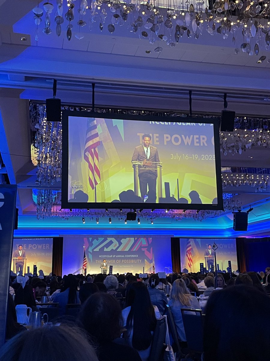 Our board president Nick Mathews kicking off the NCEEP/GEAR UP Conference in San Francisco this morning and sharing his #GEARUPworks story to over 2,000 educators. #GUcon 
#GUAA