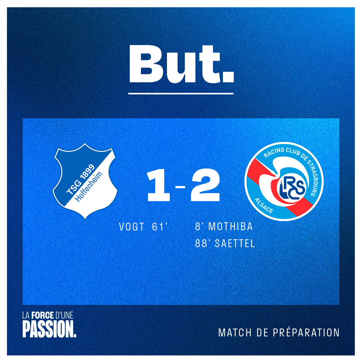 RCSA's tweet photo. ⚽ 88' BUUUUUUUUUUUUUUUUUUUUT !!!!!!

Belle séquence de nos Bleu&amp;Blanc avec @AholouEudes à la manette qui décale Mehdi #Chahiri. Le numéro passe à Tom #Saettel qui pousse la balle au fond des filets !

#TSGRCSA (1-2) https://t.co/IPVhNNhoXH