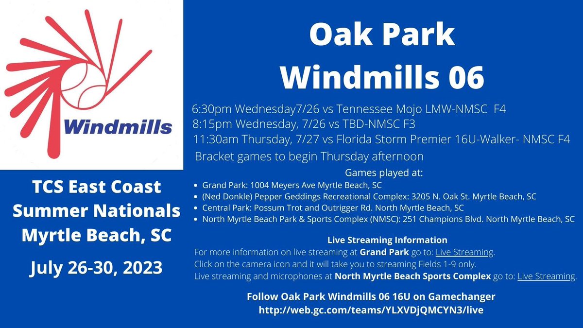 Looking forward to playing in the TCS East Coast Summer Nationals in 10 days! <a href="/CoachLaura_WMs/">Laura</a> <a href="/tylerdbrock2024/">TYLER BROCK</a> <a href="/mentler2024/">Madelyn Entler</a> <a href="/MChambers_2025/">Molly Chambers</a> <a href="/mdunbarsoftball/">Megan Dunbar</a> <a href="/Osaldana2024/">Olivia Saldana</a> <a href="/RBuchta2024/">Rachel Buchta</a> <a href="/abby_bailitz27/">Abby Bailitz</a> <a href="/ahuaman2024/">Ariana Huaman</a> <a href="/Sophie_2024/">Sophie Stone</a> <a href="/ghronek2025/">Gloria Hronek</a> <a href="/CLeavy2024/">Caroline Leavy</a> <a href="/mcallahan2024/">Macy Callahan</a>