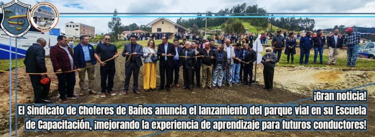 ximepb's tweet photo. Se inauguró importante herramienta para la capacitación de nuestros conductores profesionales de Baños, Cuenca la @ANT_ECUADOR Azuay presente en la puesta en marcha del parque vial de la ECCP BAÑOS @yruilova @ErnestoVarasVal https://t.co/OFvwuwH82x