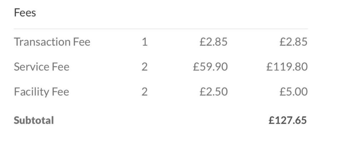 Got two tickets for sale for Service Fee. A great band you’ve probably never heard of. They’re supporting Taylor Swift in Edinburgh, I assume. DM if you’re interested.