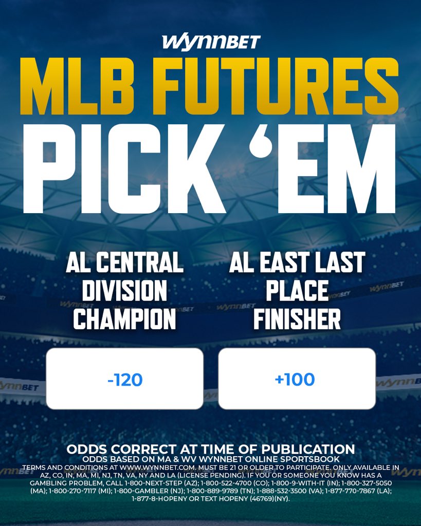 How much better is the AL East than the AL Central? 👀 This is available now in the MA + WV Online Sportsbook 👇