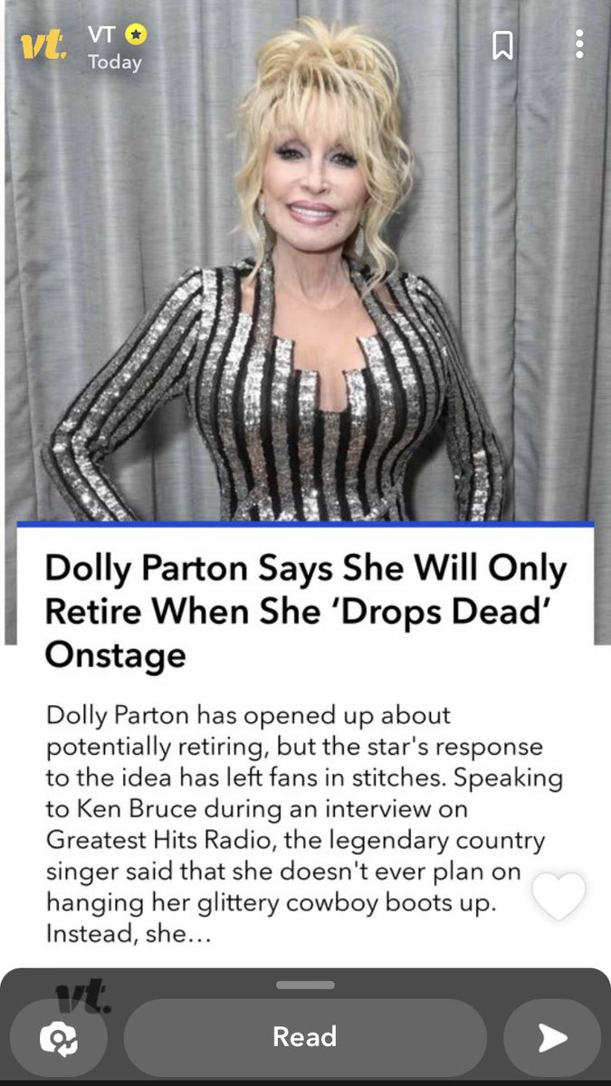 A) hope she never dies B) Hope if she does theres a death drop and a glitter cannon <a href="/DollyParton/">Dolly Parton</a>