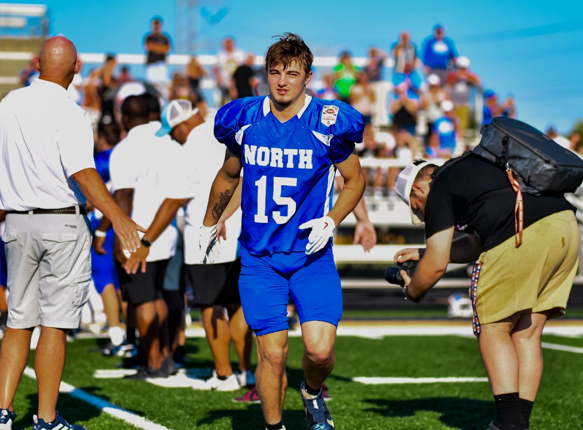 Defensive Back Andre Tagliaferri during introductions for the Murat Shrine North / South All Star Game