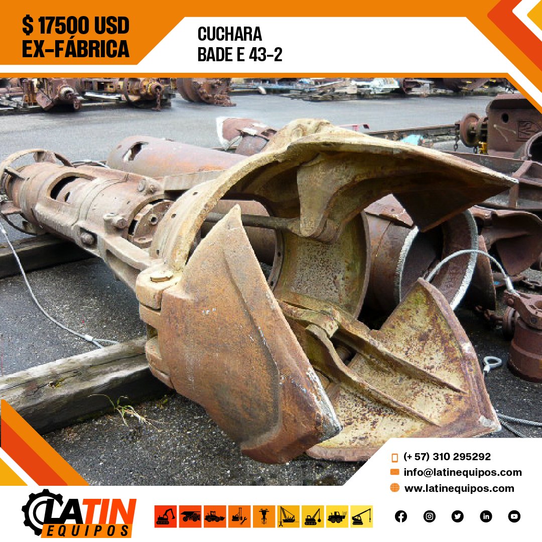👷‍♂️ Cuerda de doble cuerda, sistema de tijera
- Precio: 18000 dólares ⬅️

👷‍♂️ Cuchara de cuerda doble, juego de 3 mordazas
- Precio: 17500 dólares ⬅️

#ingeniería #construcción #civil #proyectos #venta #productosdesegunda #latinequipos #herramientas #pinzas #cuchara #cinzel