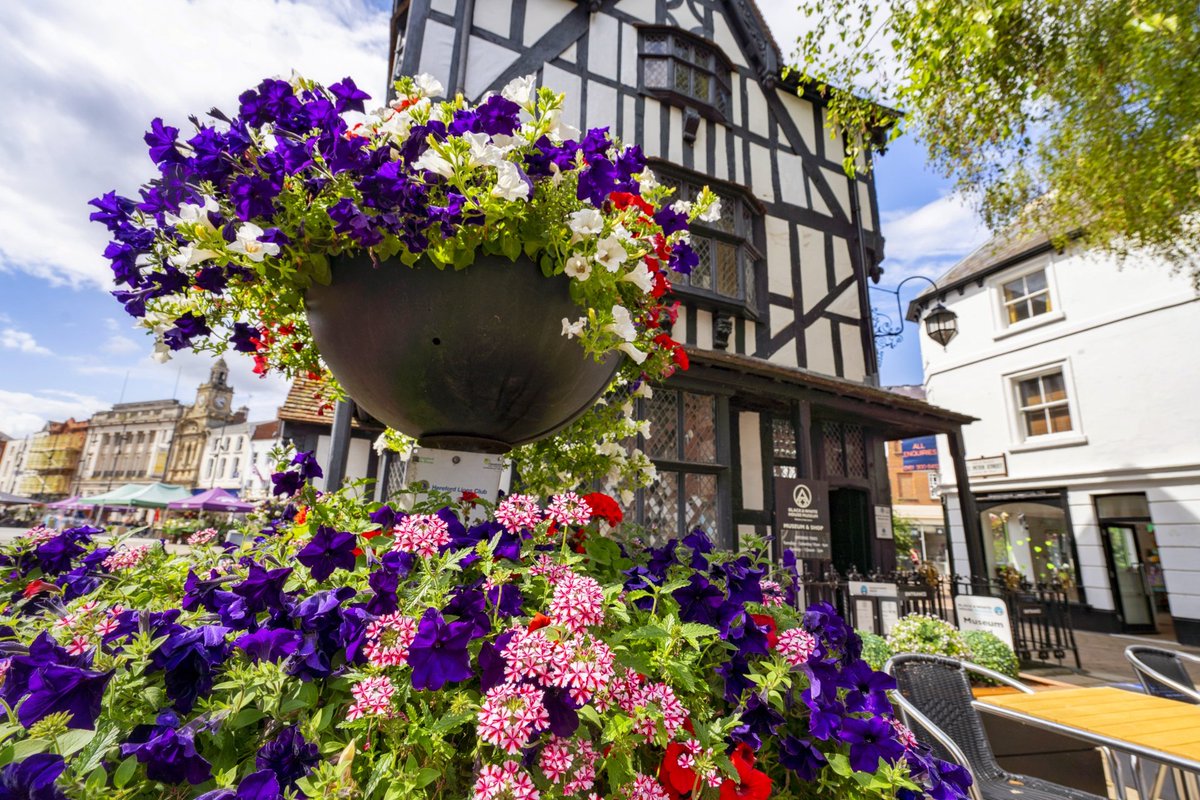 On this episode of The Hanging Gardens of #Hereford we have the Cathedral, a basket bouquet on the corner of King Street, The Orange Tree and then back to High Town... because I forgot to share this one in the last post and it seemed a shame to waste it 🙂 #Herefordshire 🌺