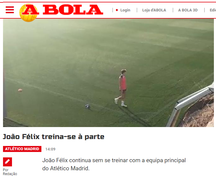 Imensamente triste ver um jogador com tanto talento nesta situação. Anda pra casa <a href="/joaofelix70/">João Félix</a>, vem ser feliz com os teus. ❤
