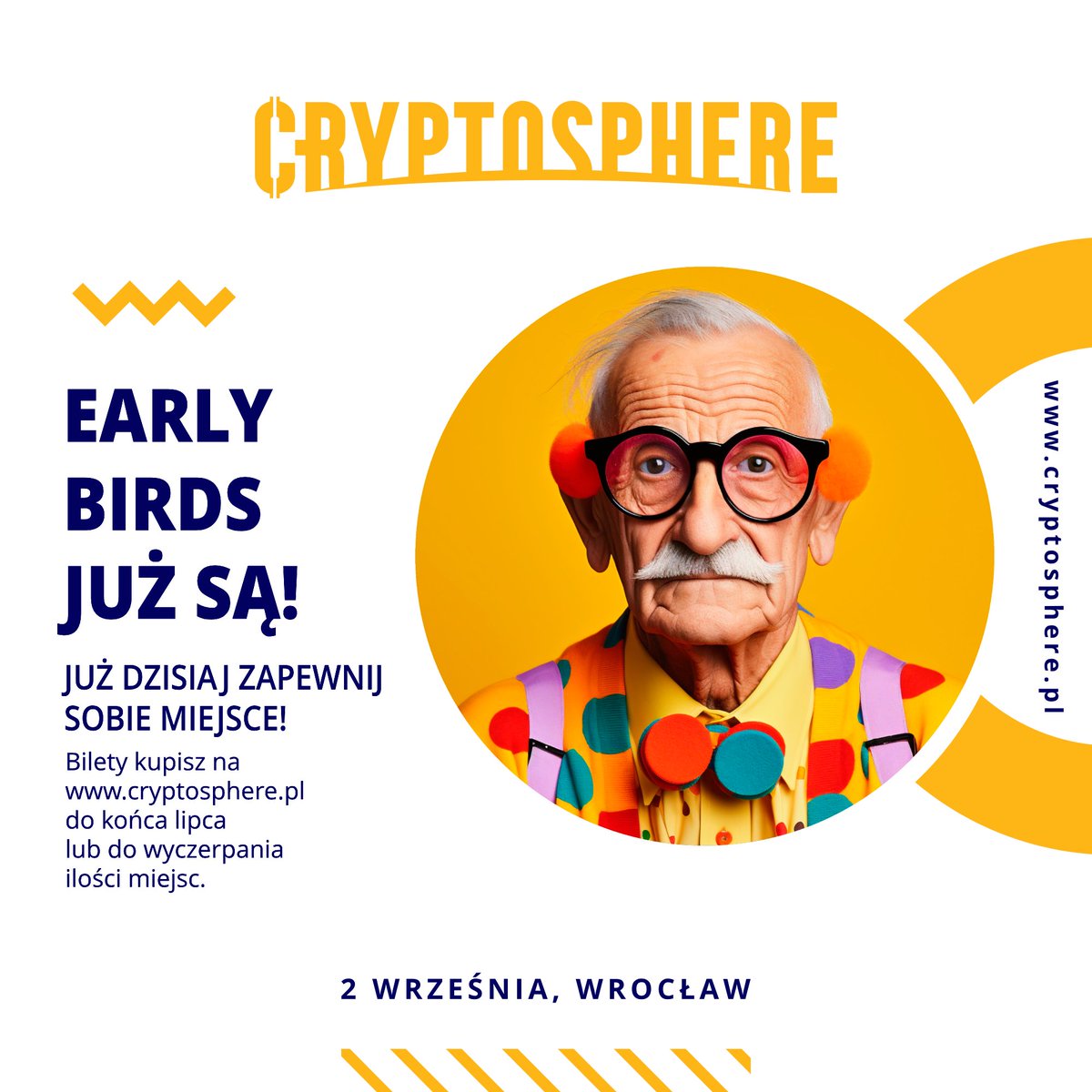 CryptoSpherePL's tweet photo. Boom💥
Dostępne są już bilety na #CryptoSphere 2.0 🔥
Kupisz je na https://t.co/YUjzaKEiYm 🎟️
⚠️ Bilety Early Birds będą dostępne do końca lipca lub do wyczerpania ilości miejsc.
Do zobaczenia we Wrocławiu już 2 września 2023 👋 https://t.co/fSWEUkToJW
