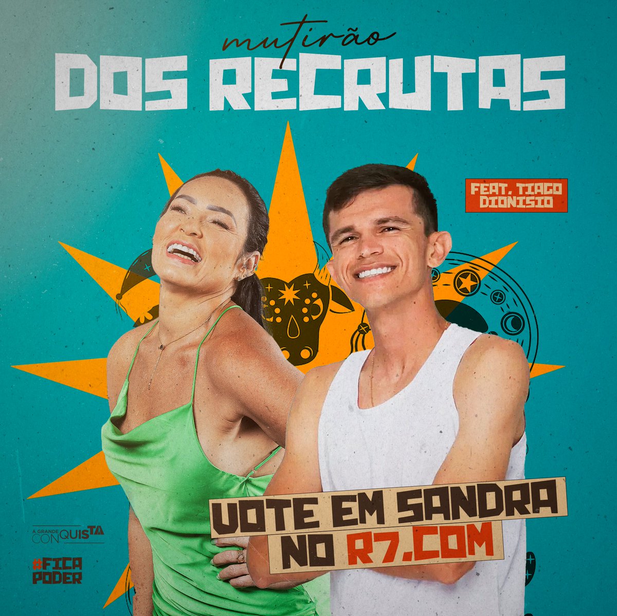 🔥🪖 MUTIRÃO DOS RECRUTAS feat. @Tiago_Dionisio_ 🔥🪖

🎯 A cada 10 votos, comente um emoji ou uma LETRA.
⏰ MUTIRÃO ENCERRA DE 16h.
🚨 O voto é PARA FICAR, então vote em SANDRA.

➡️ recordtv.r7.com/a-grande-conqu…

#TeamPoder #AGrandeConquista