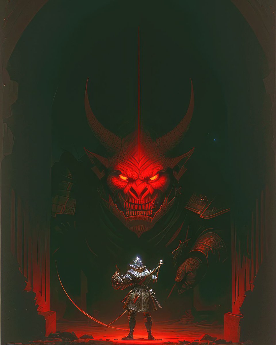 XatrXenur's tweet image. Will the hero's blade pierce the heart of darkness, or crumble against the might of the #evilbeast? #EpicBattle #RPGAdventure
#aiart #aiartcommunity #conceptart #fantasy #magic #sorcery #rpgmaker #storyteller