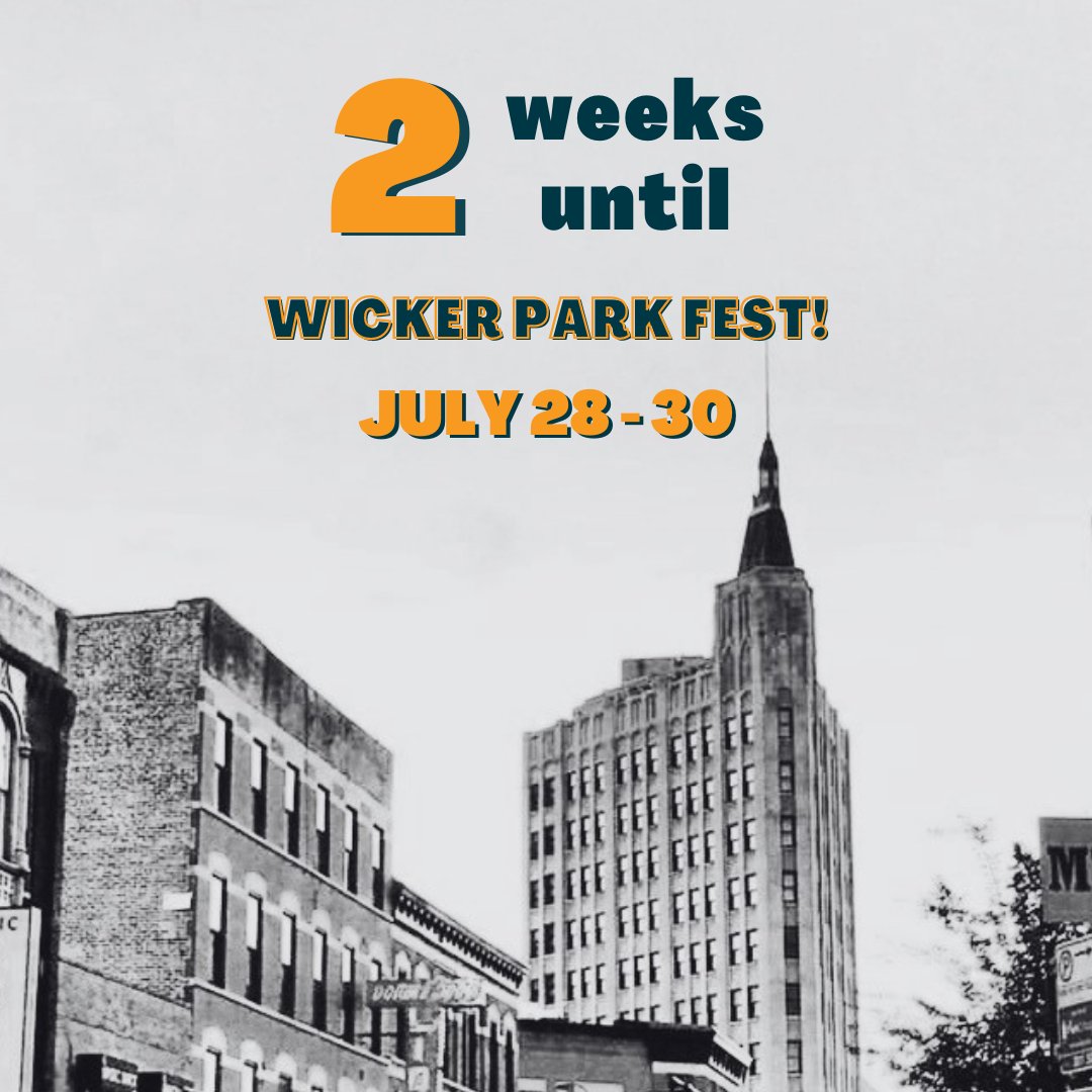 We're back in just 2 weeks, Chicago! Get ready for a weekend full of stellar music, great local food, vendors, arts and more. 

Learn more at link in bio.
#WPF23 #wickerparkfest #chicagoartist #festlife #wpbssa33 #ssa 
wickerparkfest.com