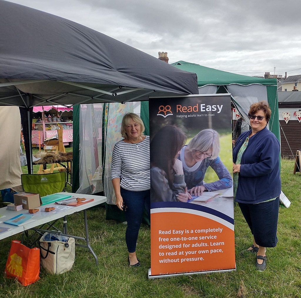 ReadEasyPlym's tweet image. MaryAnn and Marianna at Stoke Village and Blockhouse Park Fun Day. They made contact with a number of agencies attending the event and gave out posters and leaflets for display around the area. The weather could have been kinder.