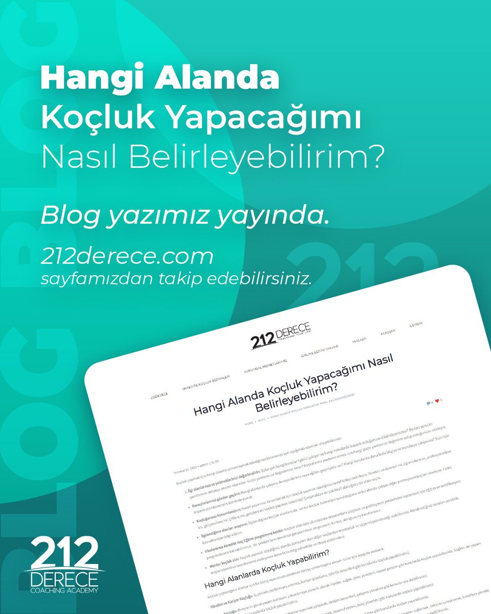 Koçluk kariyeri yapmayı düşünenler için oldukça önemli bir konu olan bu yazıda, kendinizi hangi alanda daha etkili hissedebileceğinizi keşfetmek için adımları paylaşıyoruz. 
212derece.com/212-derece-koc…