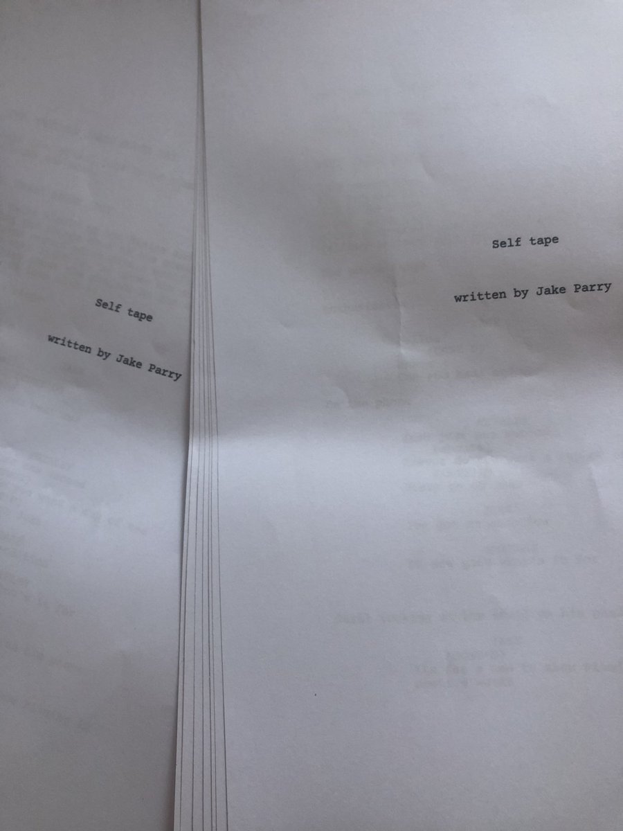Self tape 
will begin filming on Friday 
#actor #shortfilm #director #writer 
#network #selftape