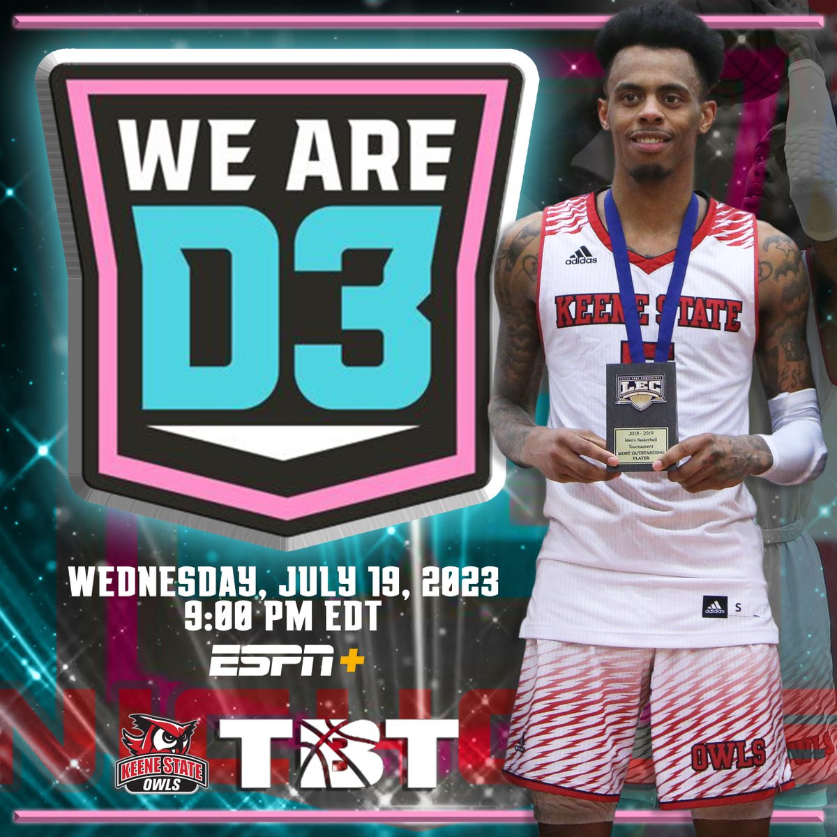 ๐ฆ๐ด Keene State Athletics (@keenestateowls) on Twitter photo Looking for something to do Wednesday night? Check out former <a href="/KSCBasketball/">Keene State Menโs Basketball</a> star <a href="/_buckets_5/">T-Nicks ๐</a> and the rest of <a href="/WeAreD3TBT/">We Are D3 TBT</a> at 9:00 pm on <a href="/ESPNPlus/">ESPN+</a>!
There is other <a href="/LittleEastConf/">Little East Conference</a> representation also with <a href="/Kingmar_02/">Mazor ๐ฅถ</a>, <a href="/Leeky43/">Leek</a>, and assistant <a href="/CoachHarrisUMB/">Jason Harris</a> . ๐
<a href="/coachhastings12/">David Hastings</a> Looking for something to do Wednesday night? Check out former <a href="/KSCBasketball/">Keene State Menโs Basketball</a> star <a href="/_buckets_5/">T-Nicks ๐</a> and the rest of <a href="/WeAreD3TBT/">We Are D3 TBT</a> at 9:00 pm on <a href="/ESPNPlus/">ESPN+</a>!
There is other <a href="/LittleEastConf/">Little East Conference</a> representation also with <a href="/Kingmar_02/">Mazor ๐ฅถ</a>, <a href="/Leeky43/">Leek</a>, and assistant <a href="/CoachHarrisUMB/">Jason Harris</a> . ๐
<a href="/coachhastings12/">David Hastings</a>