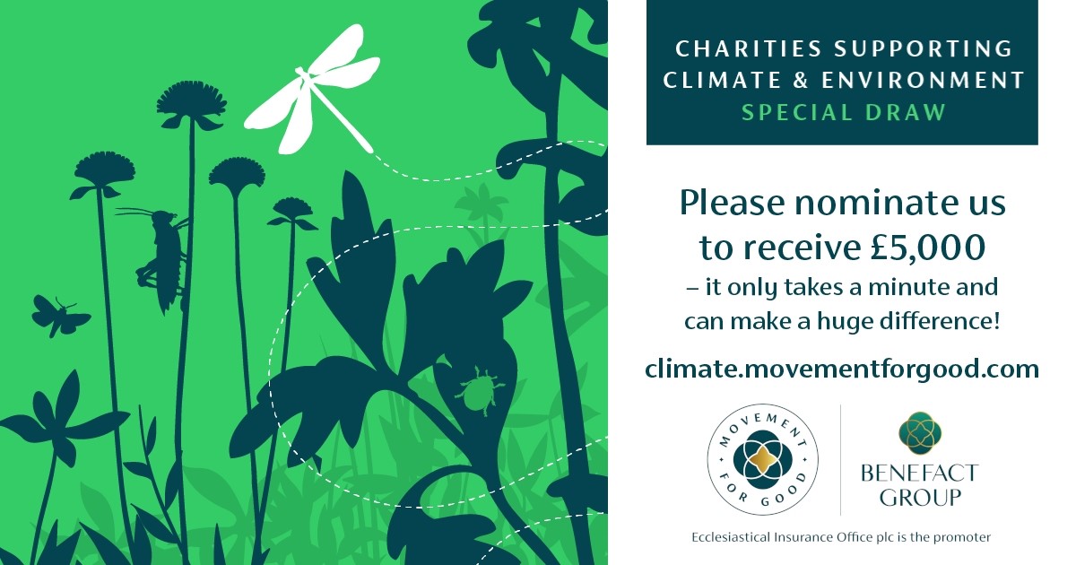 Could you spare us a nomination to help with our projects? You can nominate as many charities as you like, but just once each! The link to add your 'vote' is climate.movementforgood.com/index.php?cn=S…