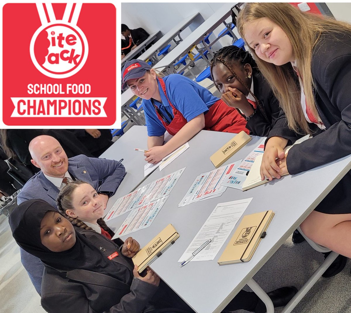 OAMC_Food's tweet photo. This morning we had our end of year #SchoolFoodChampions meeting with our Principal Mr McEvoy &amp; Carly, who is our Head Chef in our school canteen. We discussed our plans going forward &amp; looked at the new menu for September @SodexoSchools @SodexoGroup @BiteBack2030 @OasisMediaCity https://t.co/ocVwGoYJWI