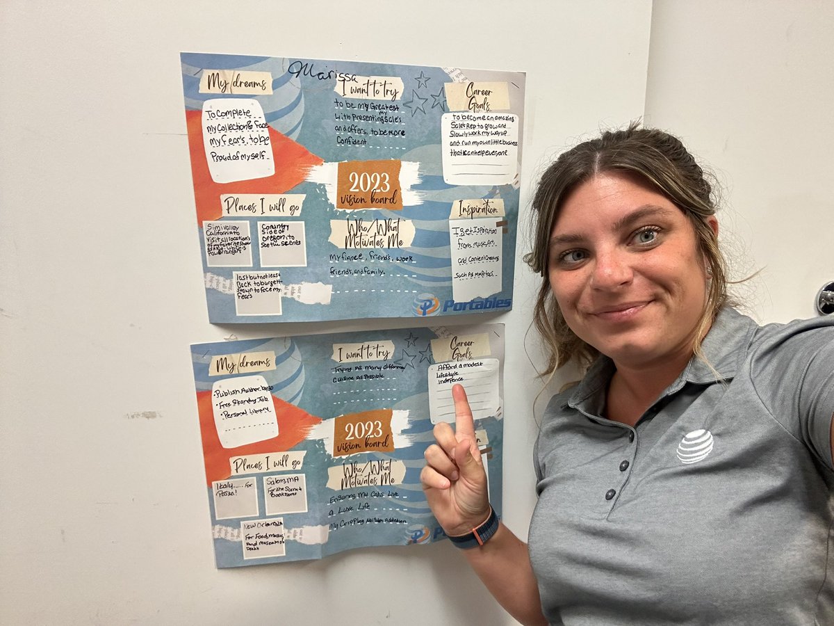 The first of our WPA vision boards to go up in Beaver today! Excited for the reps to plan their goals and see everyone work toward them! <a href="/DViechnicki/">Dan Viechnicki</a> @ATTPortablesEVD