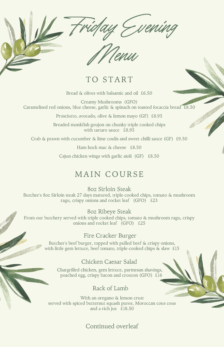 stuartgooderham's tweet photo. Come and enjoy another fantastic menu this Friday evening from 3pm to 8pm here at Goodies. See photos for details or click here to see the menu in full https://t.co/blrPPGbeWD Book now by calling 01379 676880 or email eat@goodiesfoodhall.co.uk https://t.co/cYqwpYNj87