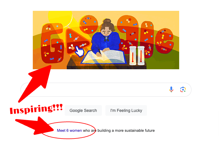 Today's #GoogleDoodle is inspiring, informative, & timely as we are experiencing crazy ⬆️temps over here in CA. 🔗g.co/doodle/2jun33q ✨Worth checking out and sharing✨ #womenempowerment #climatechange #globaleducation #globalcitizenship #eunicenewtonfoote #womeninscience