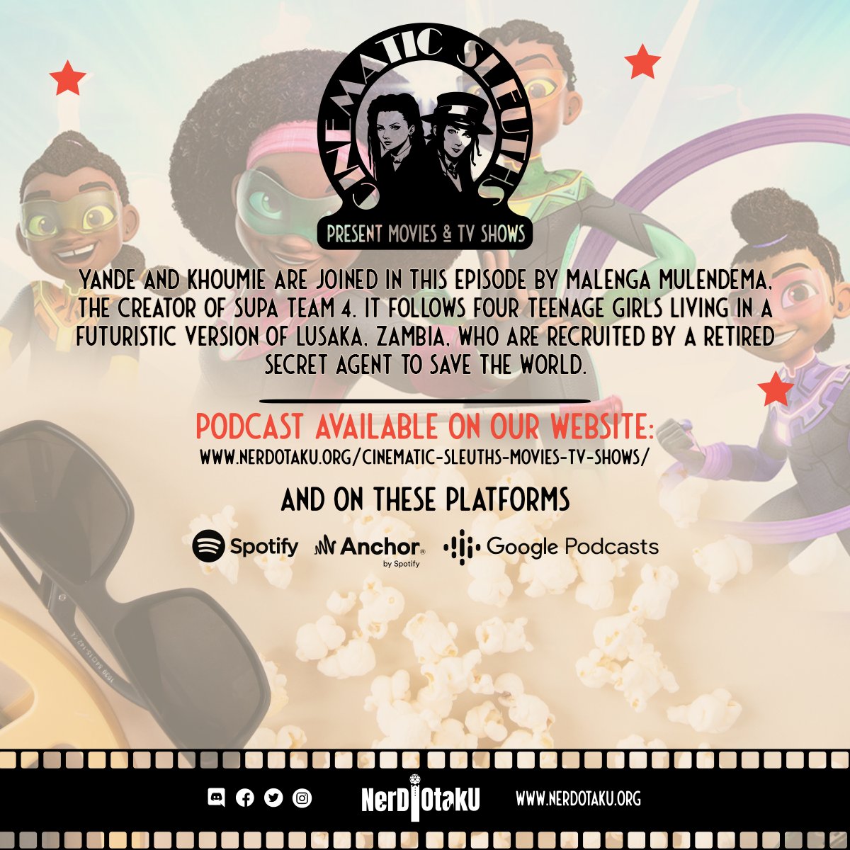 In this special episode, Yande is joined by  <a href="/D4RKM47R1X/">Khoumie</a> and special guest Creator of Netflix's first African Animation Supa Team 4, Malenga Mulendema, As She gets to talk about her journey into <a href="/Triggerfish/">Triggerfish</a> and more ❤️

Listen now 👇🏾
podcasts.google.com/feed/aHR0cHM6L…