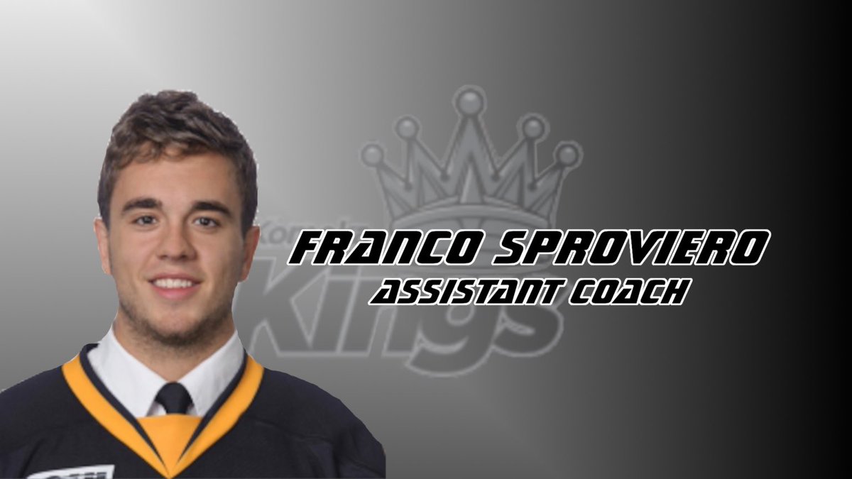 The Kings are pleased to announce that <a href="/francospro26/">Franco Sproviero</a> has been named an Assistant Coach! 

Welcome back, Spro! 

For more on Franco, visit our website: kings.gojhl.hockeytech.com/sproviero-retu…

#OurKingdom👑 #komoka #middlesex #gojhl #jrhockey <a href="/GOJHL/">GOJHL</a>