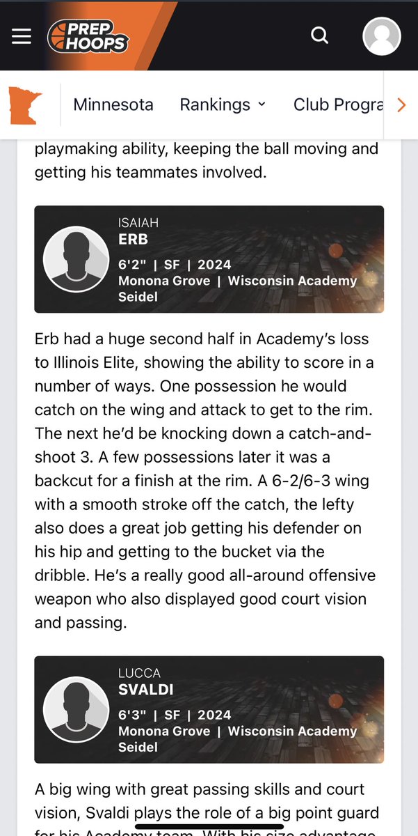 Wisconsin Academy (@wiscoacademy) on Twitter photo 2024 G’s Lucca Svaldi & Isaiah Erb (<a href="/isaiah_erb/">Isaiah Erb</a>) we’re both recognized for their play at the <a href="/PHCircuit/">Prep Hoops Circuit 🏀</a> Hard Work Region Finals this past weekend! Great work fellas!
#WABFam 2024 G’s Lucca Svaldi & Isaiah Erb (<a href="/isaiah_erb/">Isaiah Erb</a>) we’re both recognized for their play at the <a href="/PHCircuit/">Prep Hoops Circuit 🏀</a> Hard Work Region Finals this past weekend! Great work fellas!
#WABFam