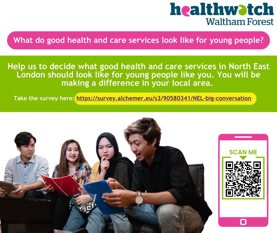 📢 Calling young changemakers! 🌟 Your voice matters! Join the Big Conversation Survey to shape health &amp; care services in NEL for youth like YOU! ✨ Make a difference in your area. Don't miss out! Click the link to participate. 💚 #BigConversationSurvey #YoungVoicesMatter