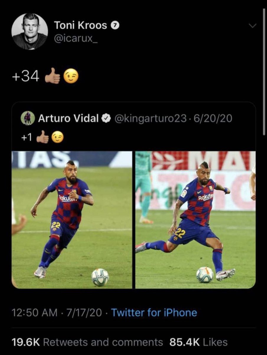 RT @TK8AYA7: 3 years ago Kroos owned Barcelona and Vidal as always https://t.co/QVL6hIuSg6