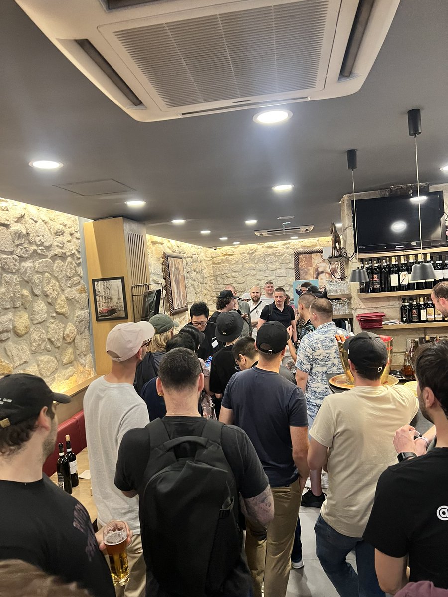 andyyy's tweet photo. LFG @pudgypenguins Europe crew standup!!! 50+ people here today the vibes are upppppp 🐧🥂 https://t.co/gYpsyikb74