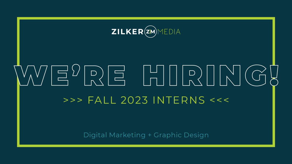 Zilker Media is now accepting applications for our Fall 2023 Digital Marketing and Graphic Design internship positions. Visit our website to learn more about the roles and requirements. You can also submit your application through Handshake. bit.ly/3UWrBld