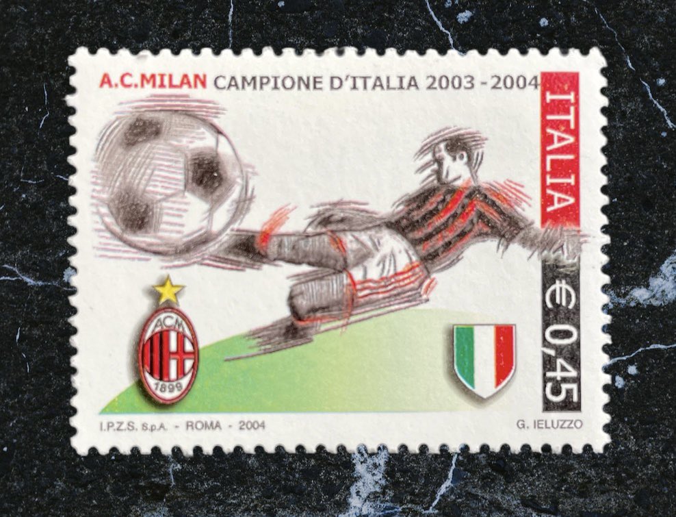 AC Milan 2003/04 Commemorative Scudetto Postage Stamp

Milan won Serie A at a canter from Roma, with Andriy Shevchenko finishing as capocannoniere with 24 goals

Meanwhile, at the bottom of the table, Ancona recorded the worst ever Serie A season 

#acmilan #seriea #scudetto https://t.co/eW34O9ORi4